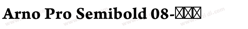 Arno Pro Semibold 08字体转换